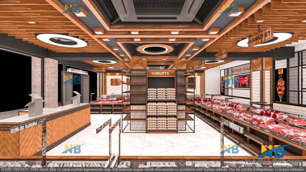 Süper Market Projesi: Ahşap Reyonlar ve Şık İç Tasarım Nasıl Yapılır?